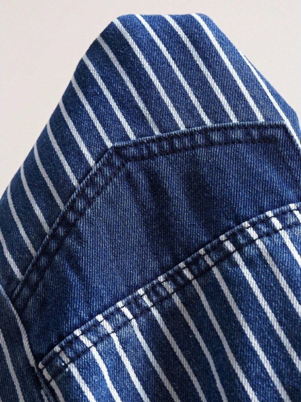 Dark Wash Stripe Cargo Denim Pants - Picture 8 of 8